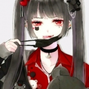 qq头像女生红色系动漫，红色系头像二次元	