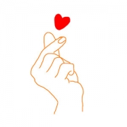 比心图片手绘头像，比心简笔画图片可爱