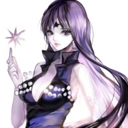 二次元头像女高冷长发，