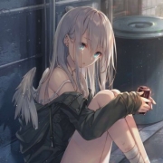 唯美伤感动漫女生头像，