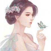 手绘古风头像女，特别惊