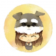 戴狗狗帽子的卡通头像图片大全，呆萌可爱