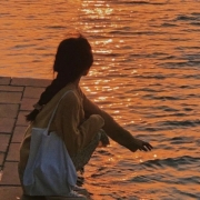 落日余晖头像女，唯美落日夕阳治愈女生头像