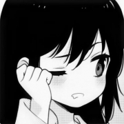 黑白动漫头像女可爱，二次元动漫头像黑白女