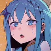 二次元头像女蓝色系，漫画头像女生漂亮