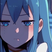 蓝发动漫女头，蓝毛妹子动漫头像