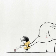 超萌可爱暖心治愈头像插画图片，简笔暖心爱情手绘