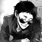 一男一女痞帅黑白动漫情