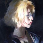 艺术头像女手绘，好看的