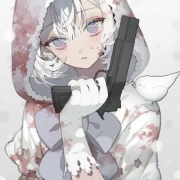 动漫头女生冷酷白发，白发高冷少女图片