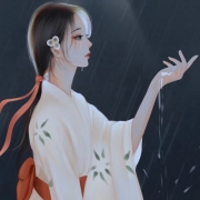雨中伤感流泪动漫女生头
