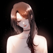 低头温婉动漫女生头像图