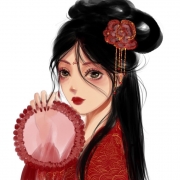 红妆古风动漫女生头像图