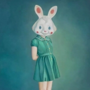 兔子头女生内涵头像图片，卡通兔子头像