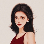 女生酷飒手绘头像，头像女生简单气质