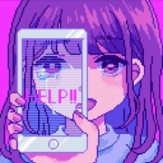 可爱女生头像动漫像素，