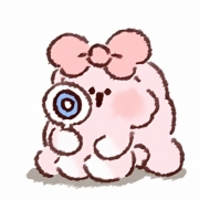 萌小兔子粉色系少女头像