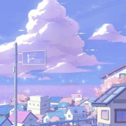 漫画风景微信头像图片，适合做头像的动漫风景图片