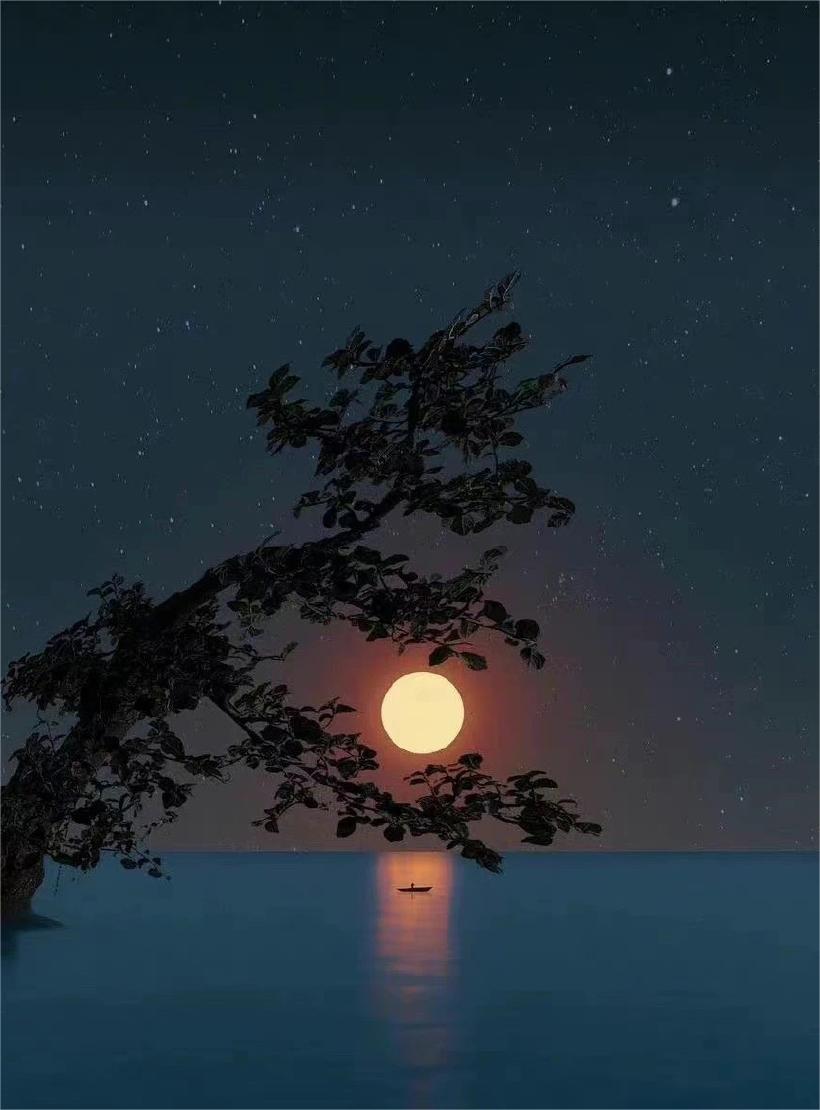 中秋月亮壁纸头像好看 中秋节月亮主题图片